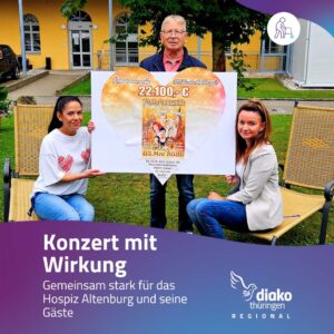 Übergabe des symbolischen Spendenschecks an unser ST. ELISABETH Hospiz Altenburg