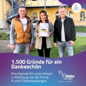 Spendenübergabe der Firma R und P Dienstleistungen OHG